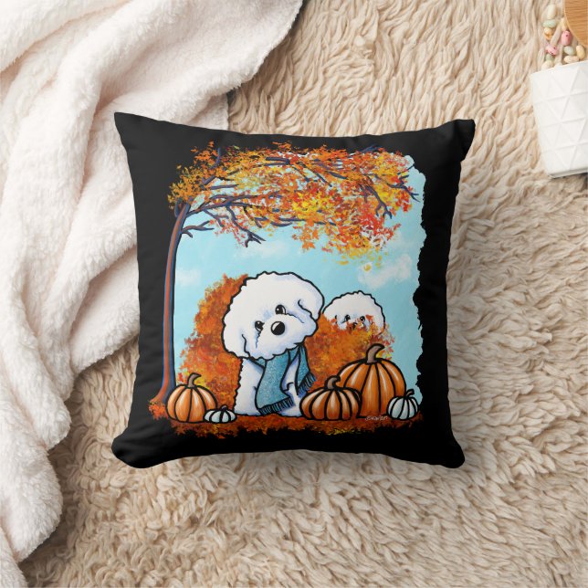 Cojín Decorativo KiniArt Autumn Bichon Frise (Manta)