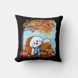 Cojín Decorativo KiniArt Autumn Bichon Frise