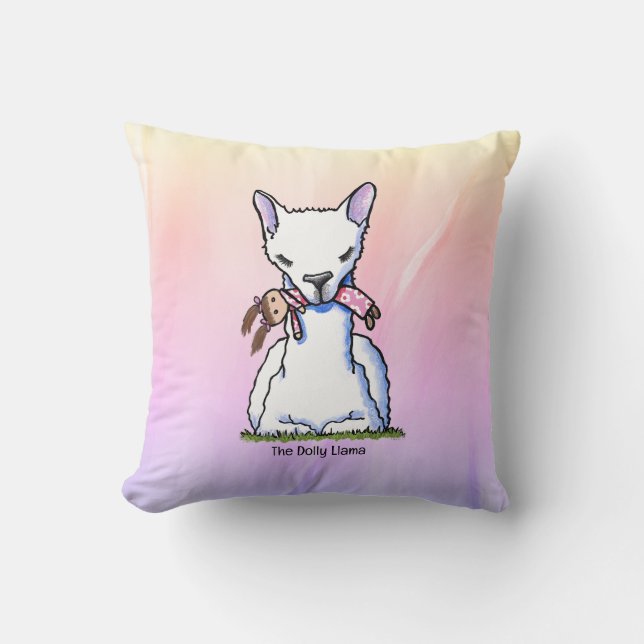 Cojín Decorativo KiniArt Dolly Llama  (Anverso)