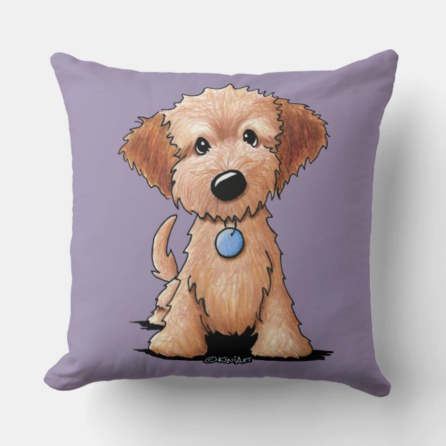 Cojín Decorativo KiniArt mini Goldendoodle (Anverso)