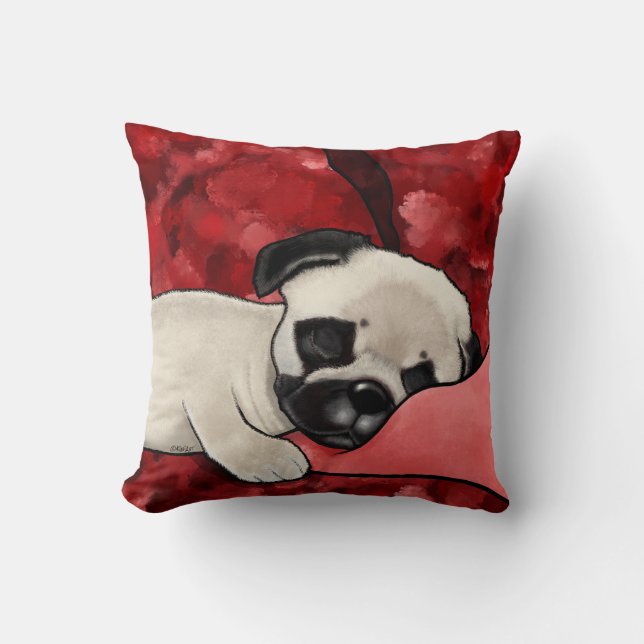 Cojín Decorativo KiniArt Sleepy Pug (Anverso)