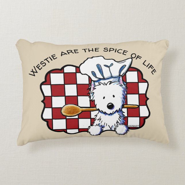 Cojín Decorativo KiniArt Westie Chef (Anverso)