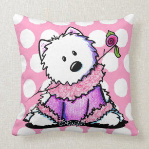 Cojín Decorativo KiniArt Westie en rosa