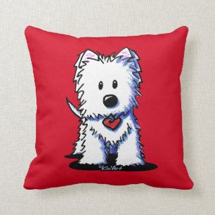 Cojín Decorativo KiniArt Westie Heartbeat
