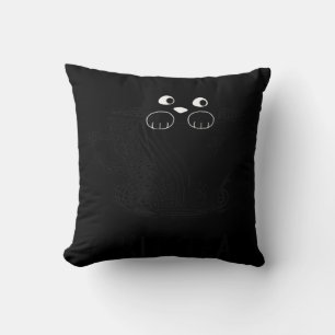 Cojín Decorativo KitTea Cat Lover Cute Y Divertido Gato Negro
