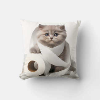 Cojín Decorativo kitten and toilet paper