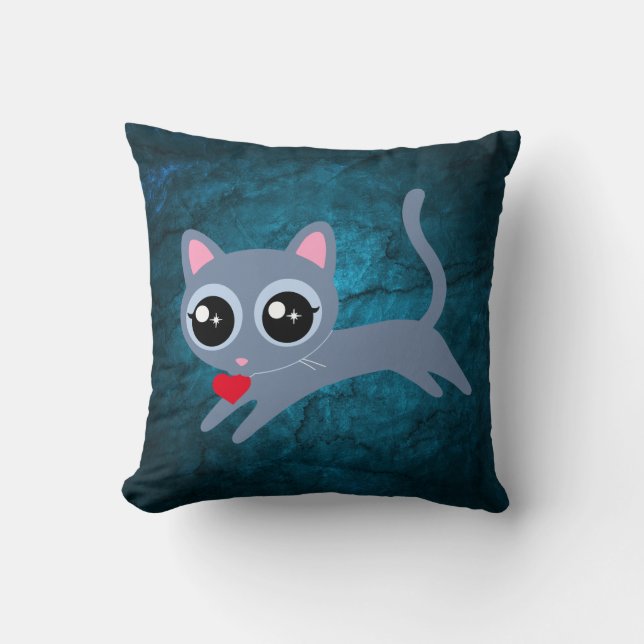 Cojín Decorativo Kitty Cat Heart Thief Cute Gift (Anverso)