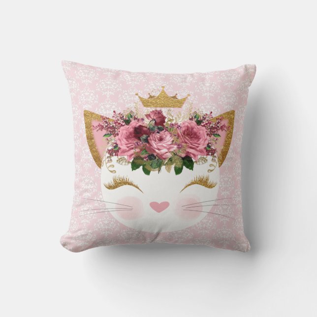 Cojín decorativo Kitty de Damask Rosa (Anverso)