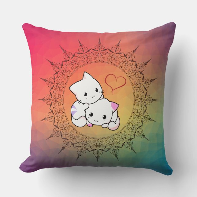 Cojín decorativo Kitty Love (Anverso)