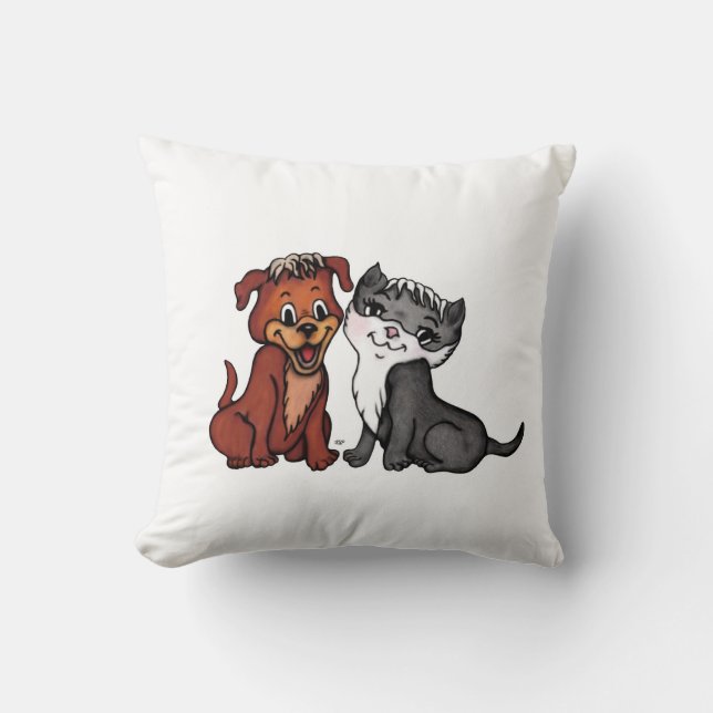 Cojín Decorativo Kitty y Puppy (Anverso)