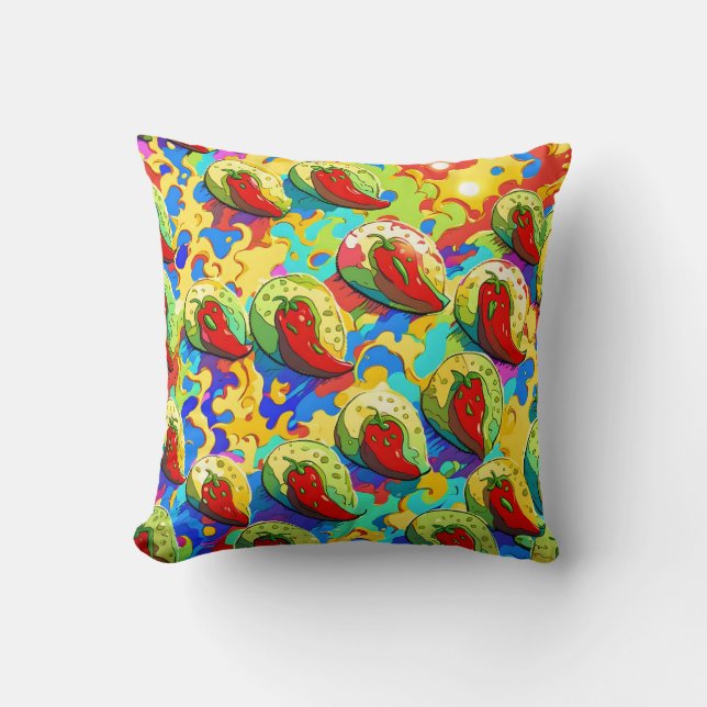 Cojín Decorativo Kiwi Inferno - Imperio de la Piña (Anverso)