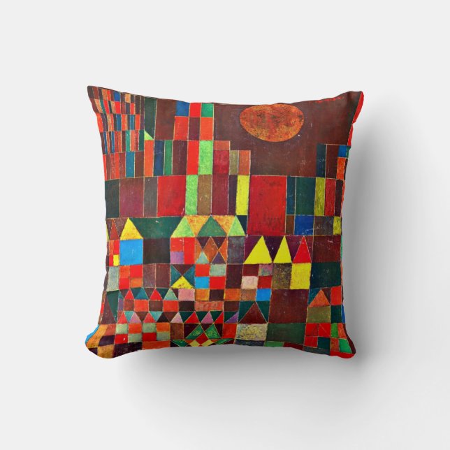 Cojín Decorativo Klee - Castillo y Sol (Anverso)