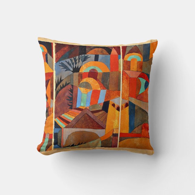 Cojín Decorativo Klee - Jardines del Templo (Anverso)