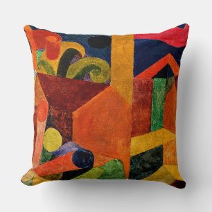 Cojín Decorativo Klee - Paisaje con banderas