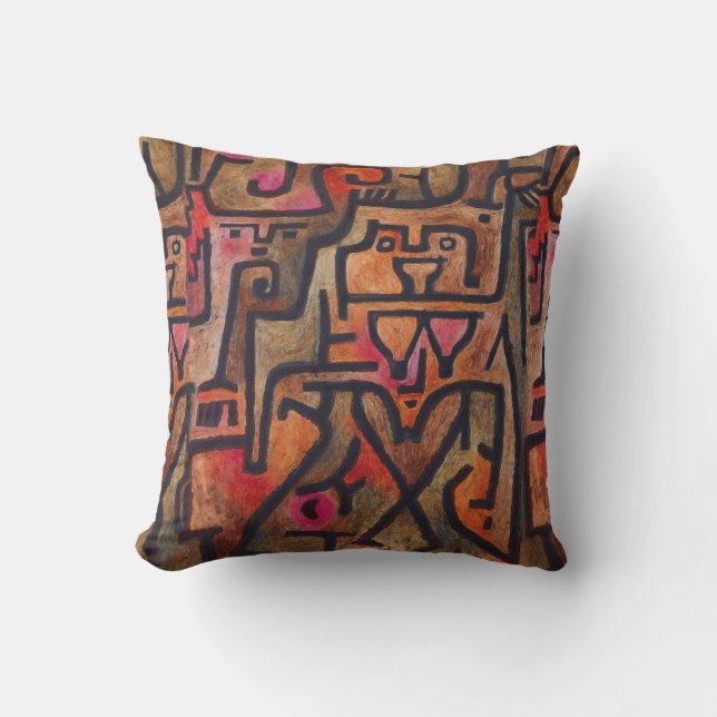 Cojín Decorativo Klee Resumen de arte moderno expresionista foresta (Anverso)