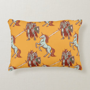 Cojín Decorativo knight medieval y unicornio