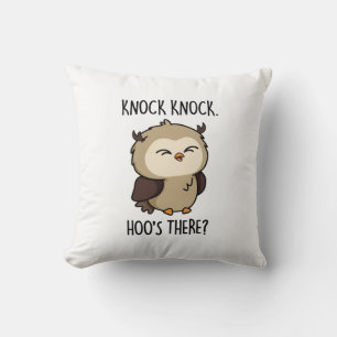 Cojín Decorativo Knock Knock Hoos There Funny Owl Pun