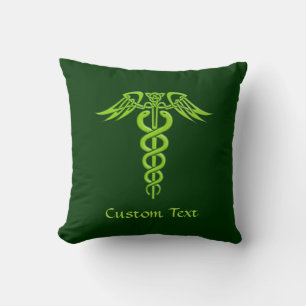 Cojín Decorativo Knot Caduceus celta verde