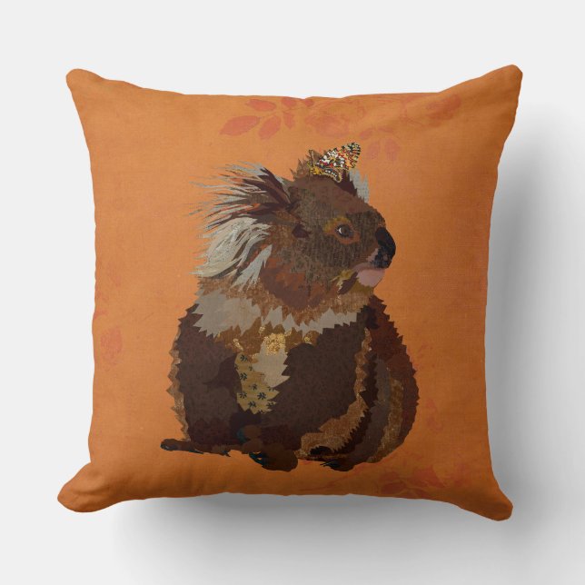 COJÍN DECORATIVO KOALA & BUTTERFLY (Anverso)