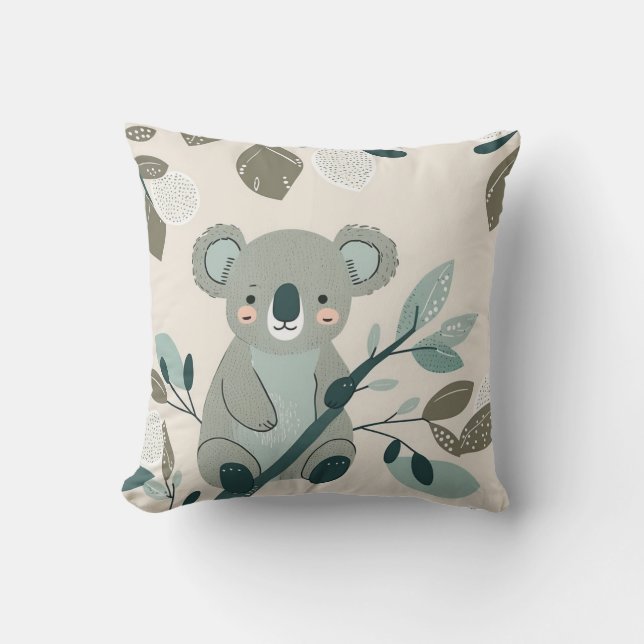 Cojín Decorativo Koala Cuteness Nursery (Anverso)