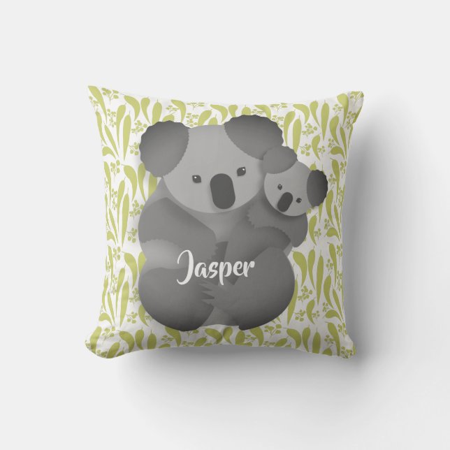 Cojín Decorativo Koala y el bebé Joey (Anverso)