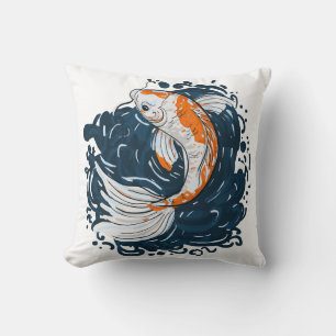 Cojín Decorativo Koi Maestro de curvado de agua para peces