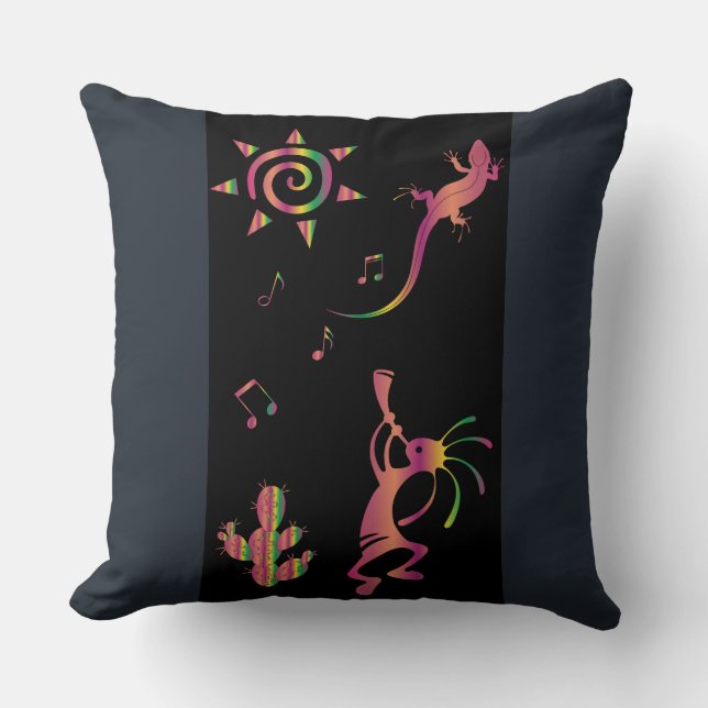 Cojín decorativo Kokopelli de estilo americano nat (Anverso)