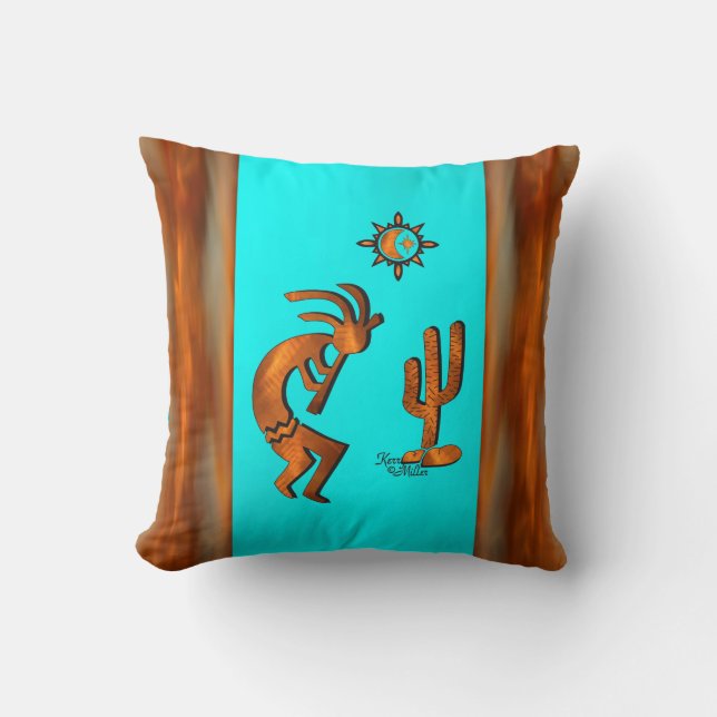 Cojín decorativo Kokopelli del Suroeste (Anverso)