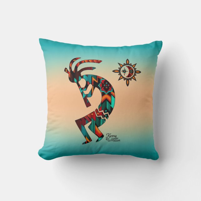 Cojín decorativo Kokopelli del Suroeste (Anverso)