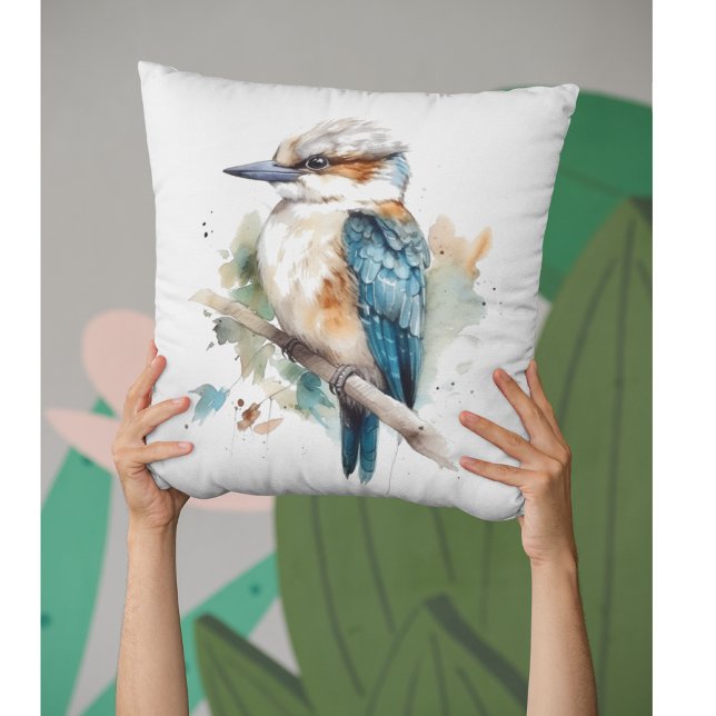 Cojín Decorativo Kookaburra azul verdadero (Subido por el creador)