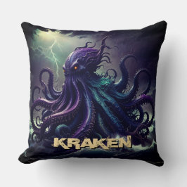 Cojín Decorativo Kraken Giant Squid Octopus Como Monstruo