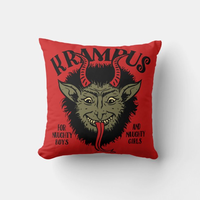 Cojín Decorativo Krampus Face Naughty (Anverso)