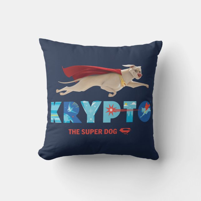 Cojín Decorativo Krypto El Superperro (Anverso)
