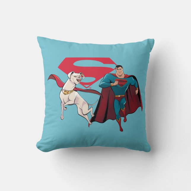 Cojín Decorativo Krypto y Superman (Anverso)