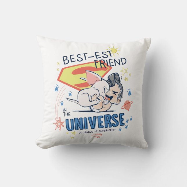 Cojín Decorativo Krypto y Superman: Mejor Amigo del Universo (Anverso)