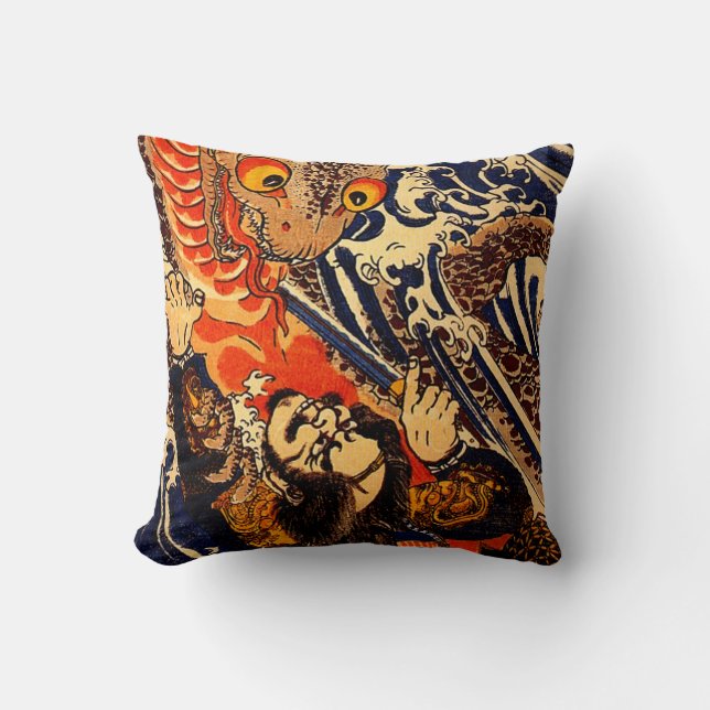 Cojín Decorativo Kuniyoshi Hanagami Danjo ningún jo Arakage (Anverso)