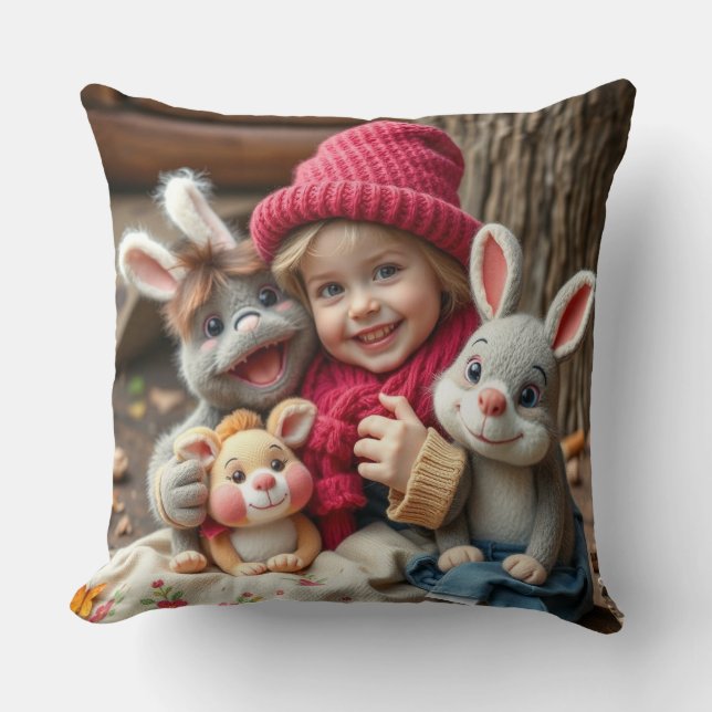 Cojín Decorativo Kuschelfreunde im Herbstzauber (Anverso)