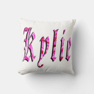 Cojín Decorativo Kylie, Nombre, Logo, Cuchillo Blanco.