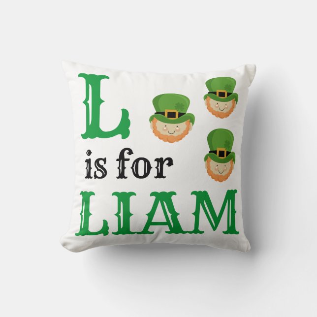 Cojín Decorativo L es para bebé Liam  (Anverso)