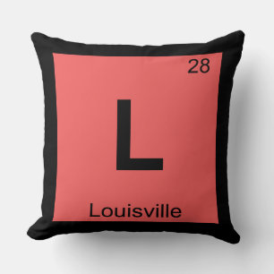 Cojín Decorativo L - Louisville Kentucky Química Tabla Periódica