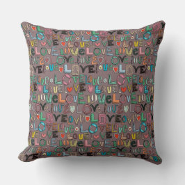 Cojín Decorativo l o v e LOVE mocha