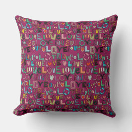 Cojín Decorativo l o v e LOVE rosa