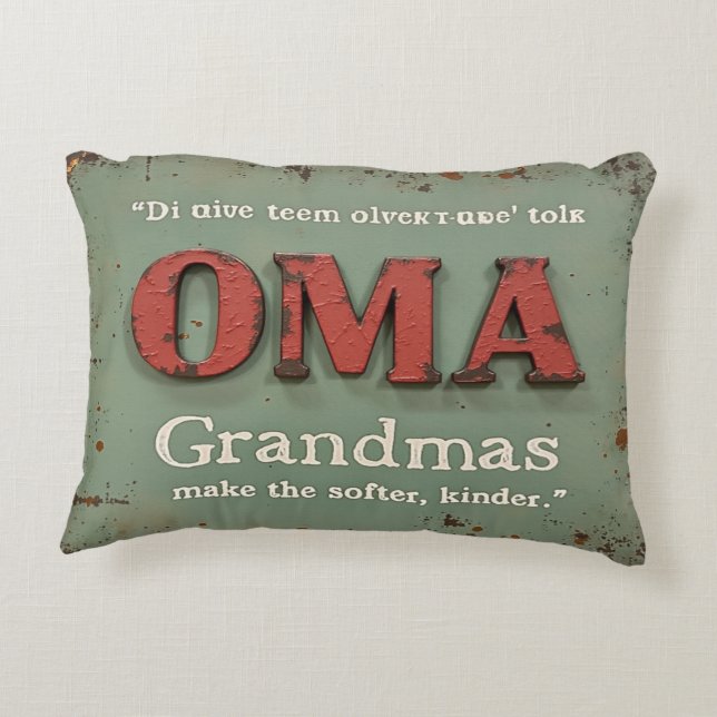 Cojín Decorativo La abuela se vuelve más suave, más amable (Reverso)