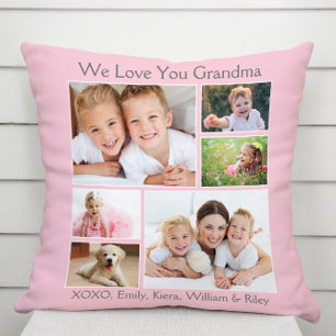 Cojín Decorativo La abuela te ama rosa foto