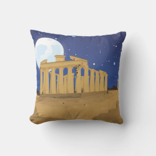 Cojín Decorativo La Acropolis de Atenas caricatura