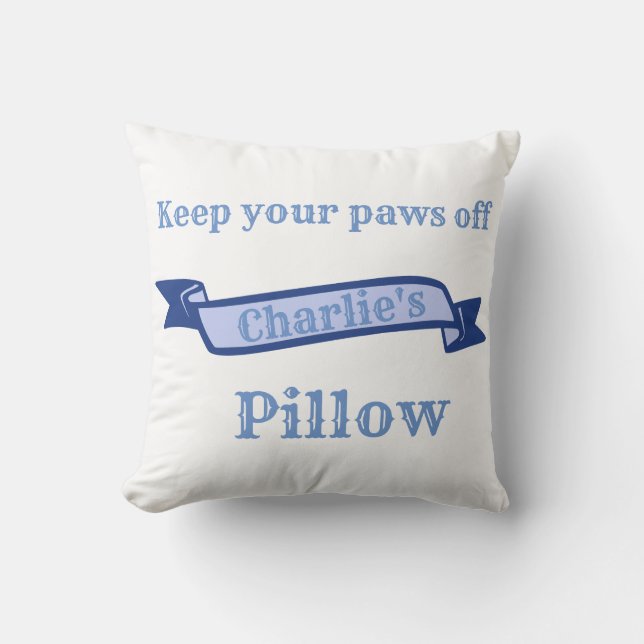 Cojín Decorativo La acuarela azul del papá del perro del ganado (Anverso)