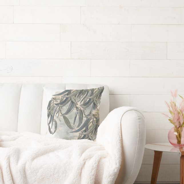 Cojín Decorativo La acuarela Eucalyptus deja la vegetación (Sofá)