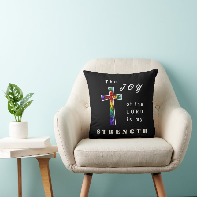 Cojín Decorativo La alegría de Jehovah es mi fuerza (Silla)