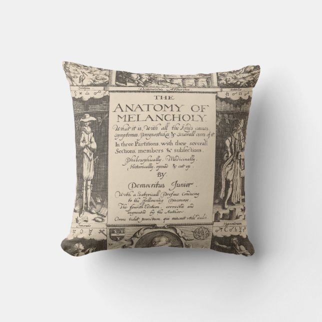 Cojín Decorativo La anatomía de la melancolía (Anverso)