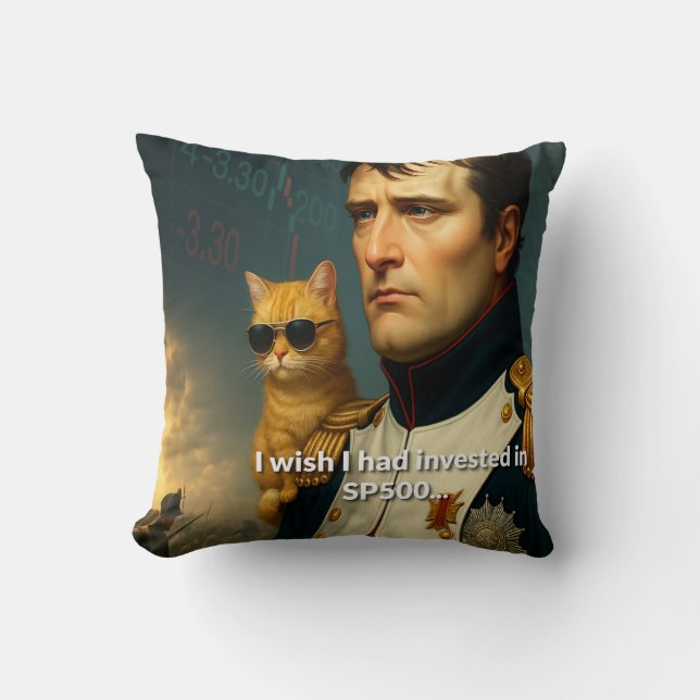 Cojín Decorativo La ansiedad comercial sin los dividendos (Anverso)